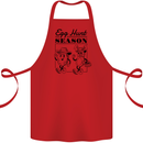Easter Egg Hunt Season Cotton Apron 100% Organic Red