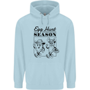 Easter Egg Hunt Season Mens 80% Cotton Hoodie Light Blue