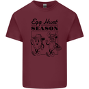 Easter Egg Hunt Season Mens Cotton T-Shirt Tee Top Maroon