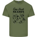 Easter Egg Hunt Season Mens Cotton T-Shirt Tee Top Military Green