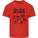 Easter Egg Hunt Season Mens Cotton T-Shirt Tee Top Red