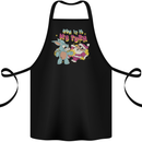 Easter Rabbit vs Santa Claus Funny Bunny Egg Cotton Apron 100% Organic Black