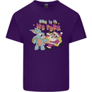 Easter Rabbit vs Santa Claus Funny Bunny Egg Mens Cotton T-Shirt Tee Top Purple