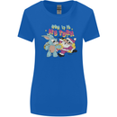 Easter Rabbit vs Santa Claus Funny Bunny Egg Womens Wider Cut T-Shirt Royal Blue