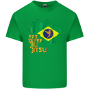 Eat Sleep Brazilian Jiu Jitsu MMA Kids T-Shirt Childrens Irish Green