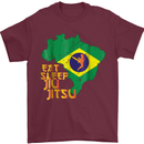 Eat Sleep Brazilian Jiu Jitsu MMA Mens T-Shirt 100% Cotton Maroon