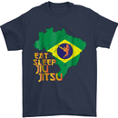 Eat Sleep Brazilian Jiu Jitsu MMA Mens T-Shirt 100% Cotton Navy Blue