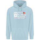 Eat Sleep Hockey Repeat Ice Street Funny Mens 80% Cotton Hoodie Light Blue