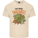 Eat Your Vegetables Funny Vegan Vegetarian Mens Cotton T-Shirt Tee Top Natural