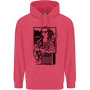 Electric Guitar Mona Lisa Rock Music Player Childrens Kids Hoodie Heliconia