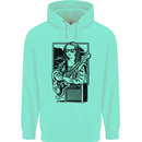 Electric Guitar Mona Lisa Rock Music Player Childrens Kids Hoodie Peppermint