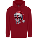 England Christmas Skull Xmas English Flag Biker Childrens Kids Hoodie Red