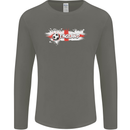 England Flag Football Mens Long Sleeve T-Shirt Charcoal