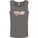England Flag Football Mens Vest Tank Top Charcoal