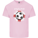 England Flag Football St George Cross Kids T-Shirt Childrens Light Pink