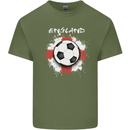 England Flag Football St George Cross Mens Cotton T-Shirt Tee Top Military Green