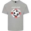 England Flag Football St George Cross Mens Cotton T-Shirt Tee Top Sports Grey