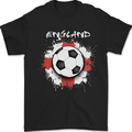 England Flag Football St George Cross Mens T-Shirt 100% Cotton Black