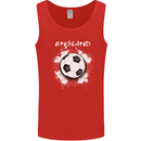 England Flag Football St George Cross Mens Vest Tank Top Red