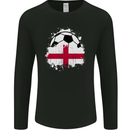 England Football Flag Mens Long Sleeve T-Shirt Black