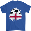 England Football Flag Mens T-Shirt 100% Cotton Royal Blue