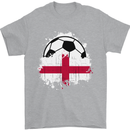 England Football Flag Mens T-Shirt 100% Cotton Sports Grey