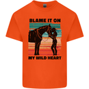 Equestrian Horse Riding My Wild Heart Kids T-Shirt Childrens Orange