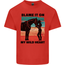 Equestrian Horse Riding My Wild Heart Kids T-Shirt Childrens Red