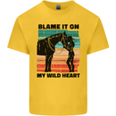Equestrian Horse Riding My Wild Heart Kids T-Shirt Childrens Yellow