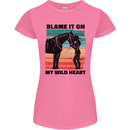 Equestrian Horse Riding My Wild Heart Womens Petite Cut T-Shirt Azalea