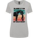 Equestrian Horse Riding My Wild Heart Womens Wider Cut T-Shirt Sports Grey