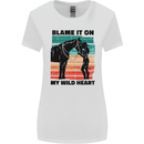 Equestrian Horse Riding My Wild Heart Womens Wider Cut T-Shirt White