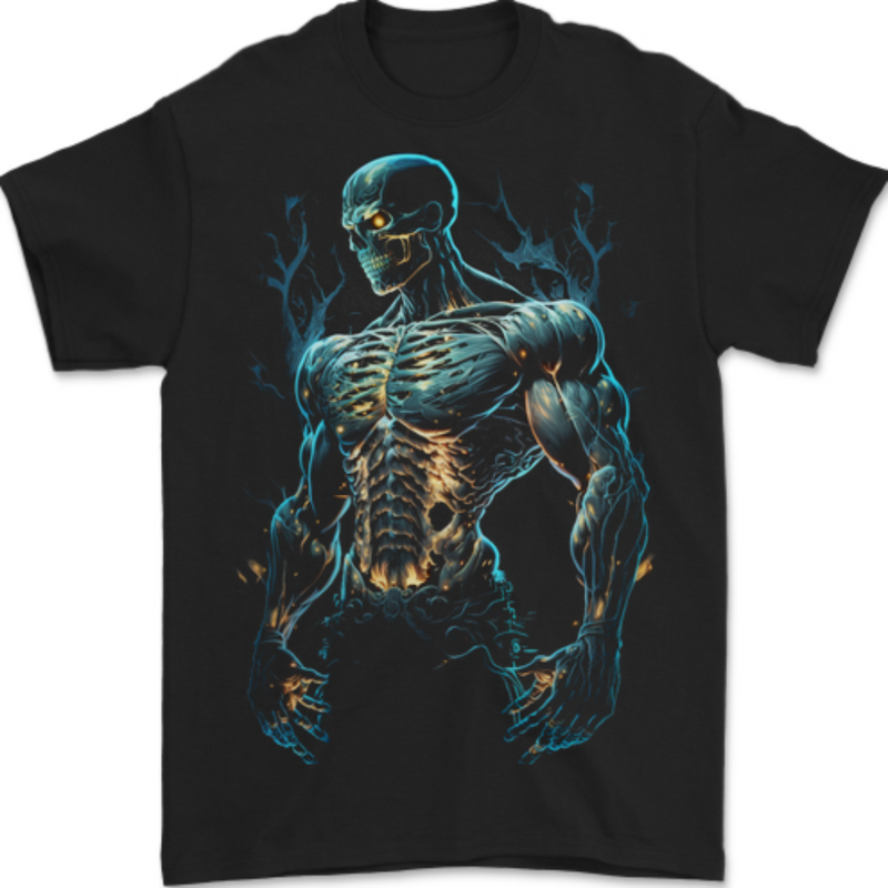 Eternal Physique Skull Gym Bodybuilding MMA Mens T-Shirt 100% Cotton BLACK