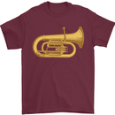 Euphonium Brass Musical Instrument Mens T-Shirt 100% Cotton Maroon