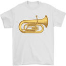 Euphonium Brass Musical Instrument Mens T-Shirt 100% Cotton White