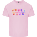 Evoloution Of Music Players Vinyl CD MP3 Kids T-Shirt Childrens Light Pink