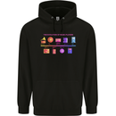 Evoloution Of Music Players Vinyl CD MP3 Mens 80% Cotton Hoodie Black