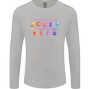 Evoloution Of Music Players Vinyl CD MP3 Mens Long Sleeve T-Shirt Sports Grey