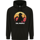 Ew People Funny Wine Drinking Dog Mens 80% Cotton Hoodie Black