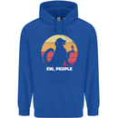 Ew People Funny Wine Drinking Dog Mens 80% Cotton Hoodie Royal Blue