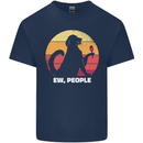 Ew People Funny Wine Drinking Dog Mens Cotton T-Shirt Tee Top Navy Blue