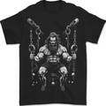 Fantasy Strong Man Gym Training Top Bodybuilder Mens T-Shirt 100% Cotton BLACK