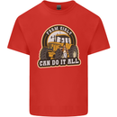 Farm Girls Can Do It All Funny Farming Kids T-Shirt Childrens Red