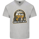 Farm Girls Can Do It All Funny Farming Mens V-Neck Cotton T-Shirt Sports Grey