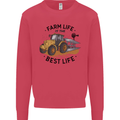 Farm Life is the Best Life Farming Farmer Kids Sweatshirt Jumper Heliconia