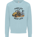 Farm Life is the Best Life Farming Farmer Kids Sweatshirt Jumper Light Blue
