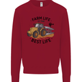 Farm Life is the Best Life Farming Farmer Kids Sweatshirt Jumper Red