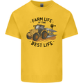 Farm Life is the Best Life Farming Farmer Kids T-Shirt Childrens Yellow