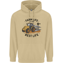 Farm Life is the Best Life Farming Farmer Mens 80% Cotton Hoodie Sand