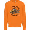 Farm Life is the Best Life Farming Farmer Mens Sweatshirt Jumper Orange